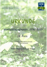Waldpädagogikpreis "Ecki" 2019